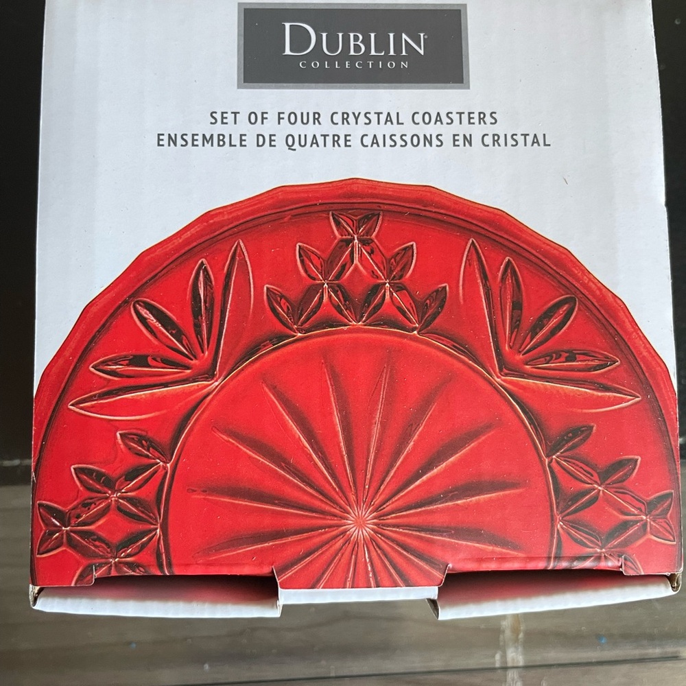 Dublin Collection Red Crystal Coasters - Picture 3 of 7